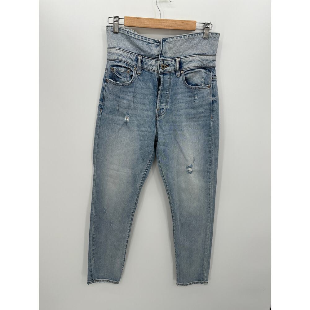 PISTOLA Nico High Waisted Skinny Womens Size 27 Light Wash Ankle Cropped Folded